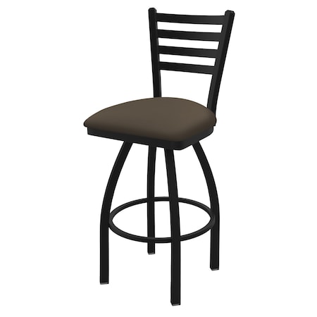 Holland Bar Stool Co 25" Swivel Counter Stool, Black Wrinkle, Canter Earth Seat 41025BW006